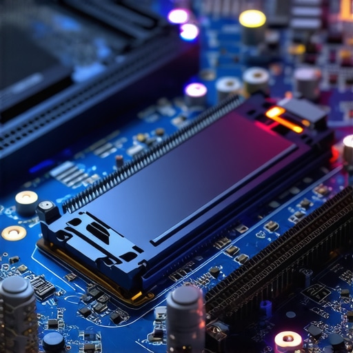 High Performance Laptop Internals for Data Processing Internal components of a high-end laptop showing RAM and NVMe storage slots.