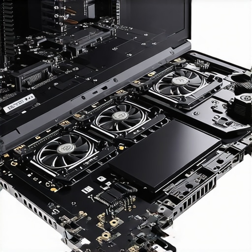 High Performance Laptop Internals for Data Science Close up of laptop cooling system and RAM slots for Python performance optimization