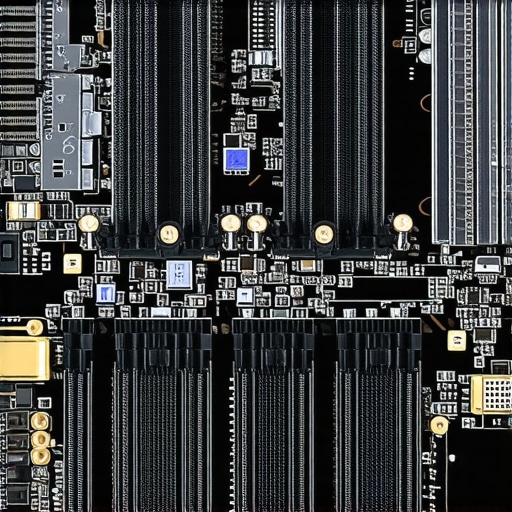 Installing High Capacity RAM in a Creator Laptop A detailed shot of 64GB DDR5 RAM sticks being seated into a high-performance laptop for video editing and 4K content creation.
