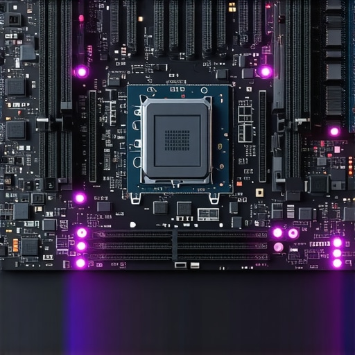Close-up of internal laptop components showing heat zones around the CPU and voltage regulators.