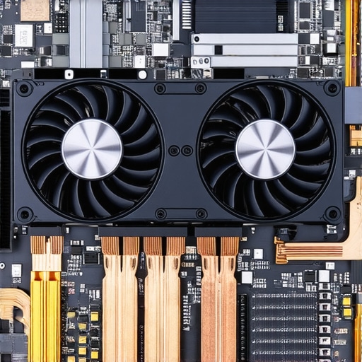 Internal Thermal Management System Close-up of laptop cooling fans and heat pipes for thermal management.
