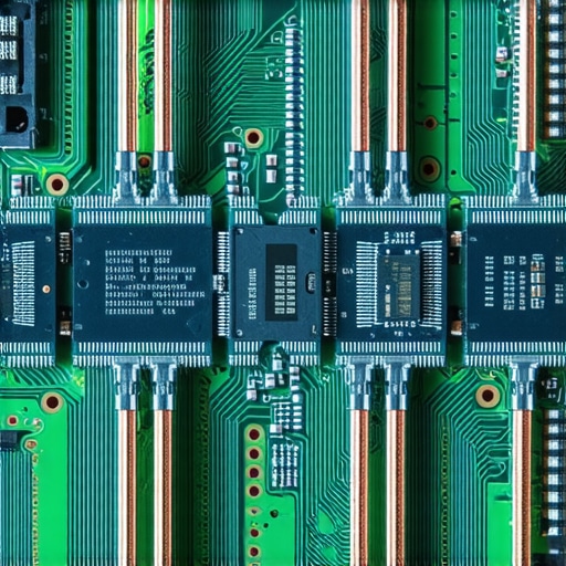 Internal hardware components of a creator laptop A detailed view of soldered RAM and thermal management hardware inside a high-end laptop.