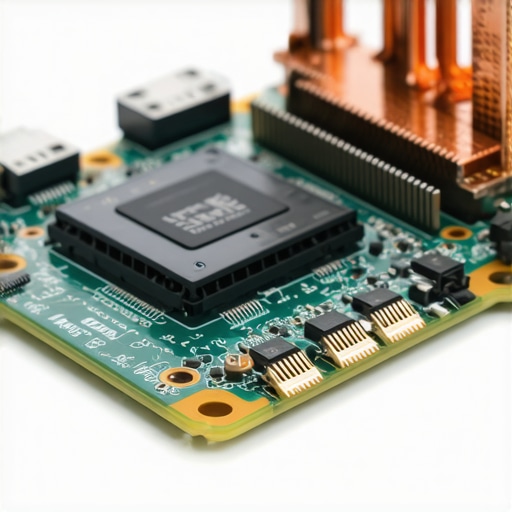Laptop Internal Wi-Fi Card Near Heat Pipes Internal view of a laptop chassis showing the wireless network card located next to the thermal cooling system.