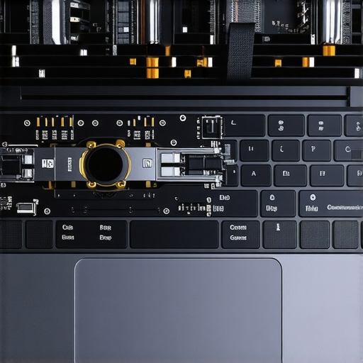 A comparison showing the internal cooling pipes of a laptop and the depth of its keyboard switches.