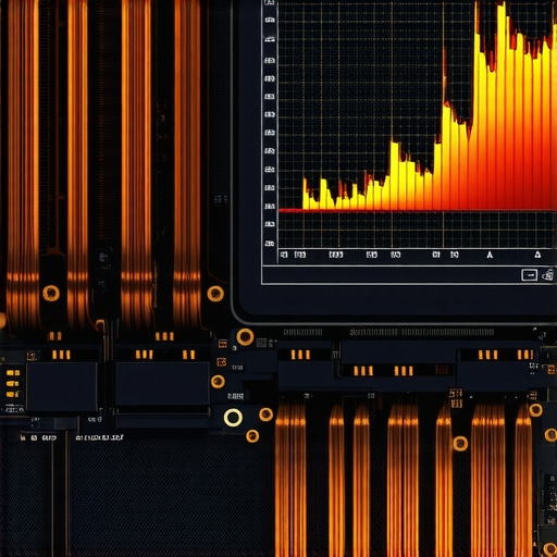 Close-up of laptop cooling pipes and performance charts showing thermal limits.