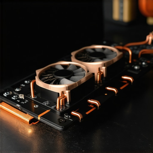 Laptop thermal cooling pipes and dual fans exposed Close-up of a high-performance creator laptop internal thermal cooling system