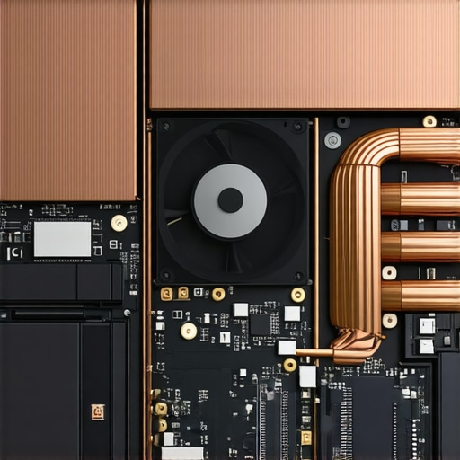 Maintaining High-End Laptop Cooling Systems Internal view of laptop heat pipes and cooling fans for maintenance.