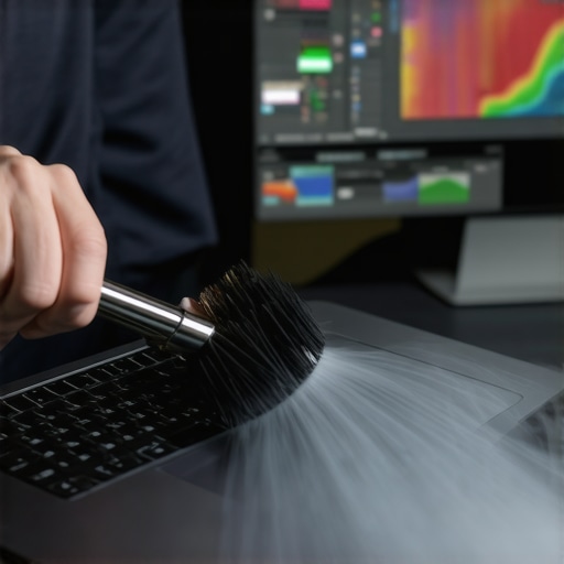 Maintaining a Professional Creator Laptop Close up of cleaning a high-end creator laptop for thermal maintenance