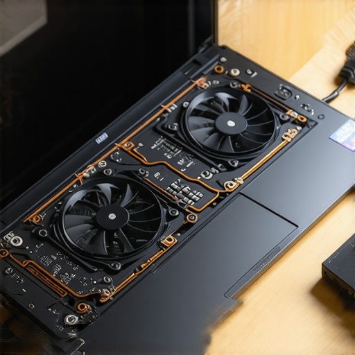Maintaining laptop cooling systems Internal cooling system of a creator laptop with copper heat pipes.