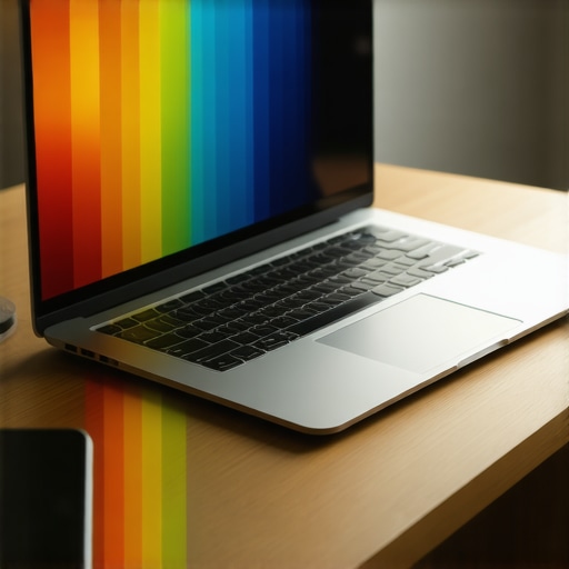 Thermal imaging showing heat distribution on a professional creator laptop