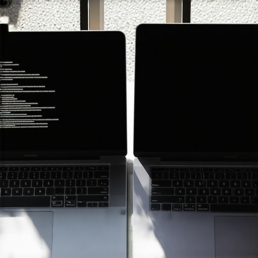 Comparison between glossy and matte laptop screens for outdoor writing
