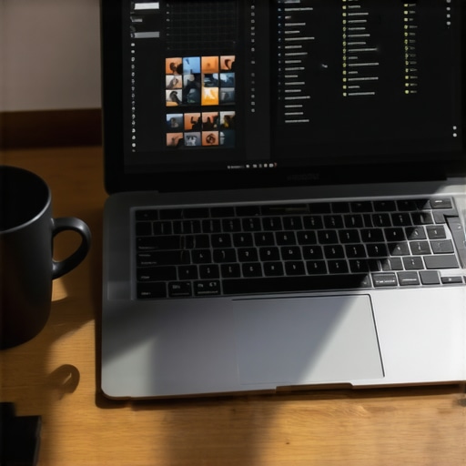 Modern Ultraportable Laptop Running Professional Creative Software A slim laptop handling a complex video editing timeline smoothly without a dedicated GPU.