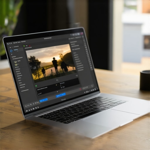 Optimizing a Slim Laptop for Video Editing Professional video editing setup on a lightweight slim laptop showing smooth timeline performance