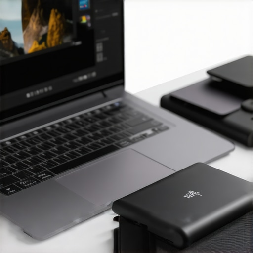 Optimizing a professional video editing workstation A modern creator laptop running video editing software with high-bitrate footage.