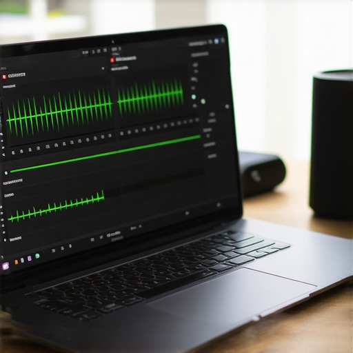 Optimizing laptop hardware for peak streaming performance High-end creator laptop on a cooling stand showing streaming software interface