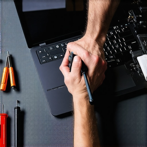 Proactive Laptop Maintenance for Creators A person cleaning dust from creator laptop fans to prevent thermal throttling