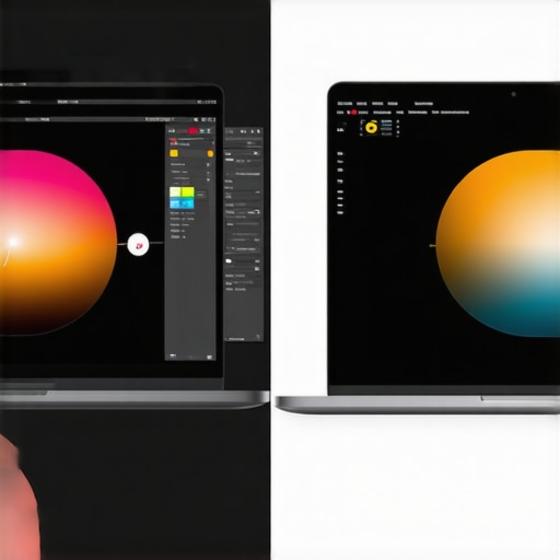 Comparison of laptop screen color accuracy versus a professional physical print.