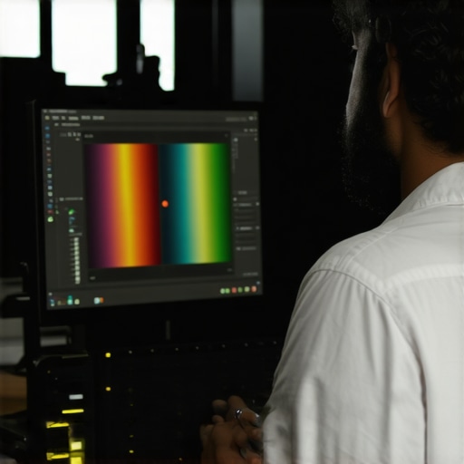 Professional Color Calibration Setup for Creators A professional editor using a color-accurate laptop in a neutral lighting environment.
