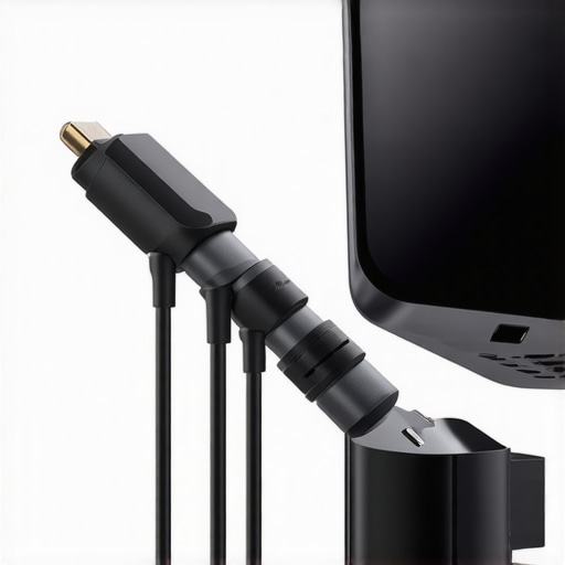 Close-up of Thunderbolt 4 ports on a high-performance creator laptop with peripherals connected.