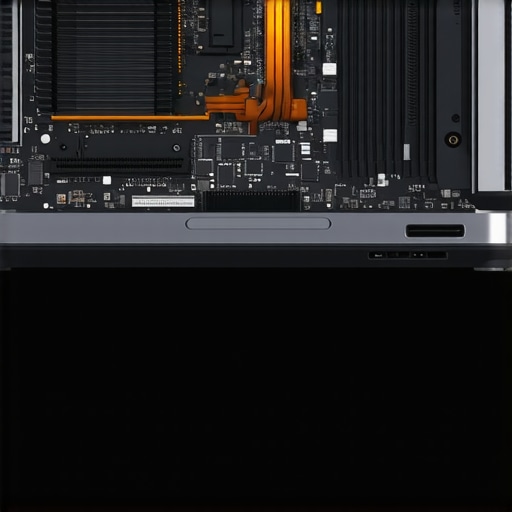 Professional Creator Laptop Internal Hardware and Cooling Internal view of a creator laptop showing cooling systems and hardware components.