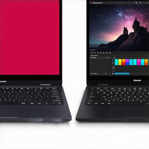 Professional Creator Screen vs Gaming Screen Accuracy Comparison of color accuracy between professional creator laptops and gaming laptops for video editing.