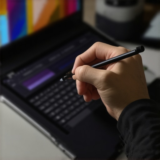 Professional Digital Art Latency Solutions A digital artist using a stylus on a tablet with a professional creator laptop in the background.