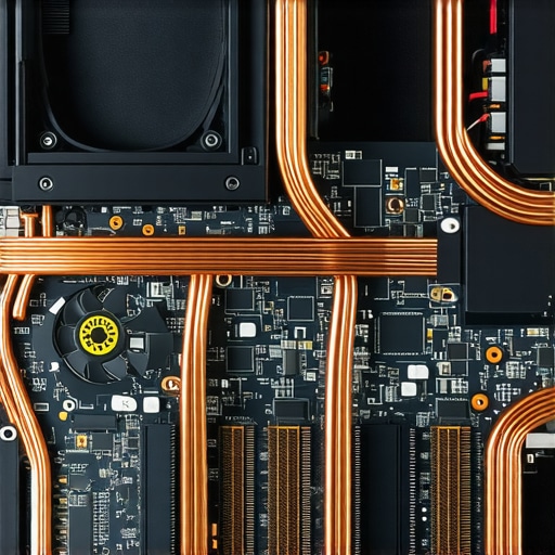 Close up of laptop heat pipes and cooling fans