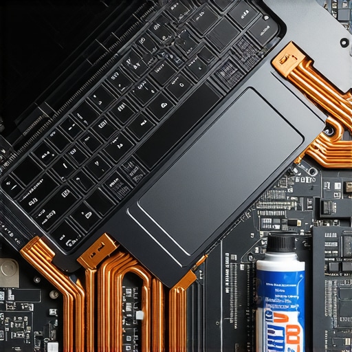 Professional Laptop Cooling Maintenance Setup Close up of laptop cooling fans and thermal paste for maintenance