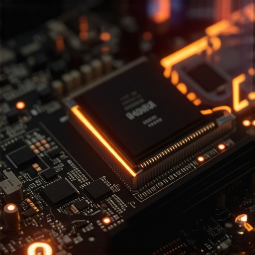 Thermal map of a creator laptop showing heat management on the motherboard.