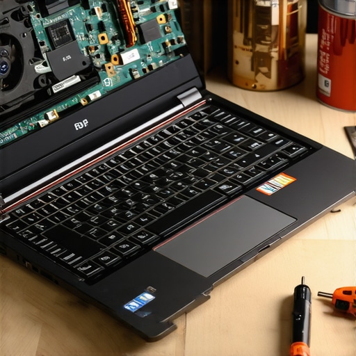 A person cleaning dust out of a creator laptop's cooling system to prevent thermal throttling.
