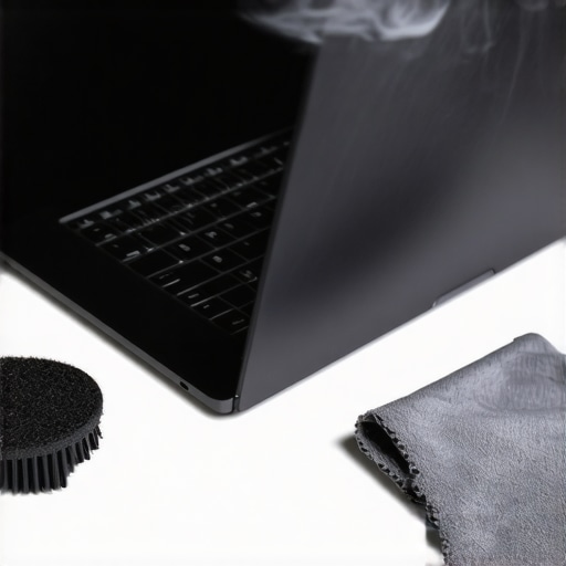 Professional Laptop Maintenance Setup Designer cleaning a high-performance laptop to prevent thermal throttling