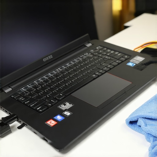 Professional Laptop Maintenance and Cleaning Cleaning dust from a creator laptop to prevent thermal throttling