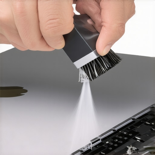 Professional Laptop Maintenance and Cleaning Cleaning dust from a creator laptop vents to prevent thermal throttling.