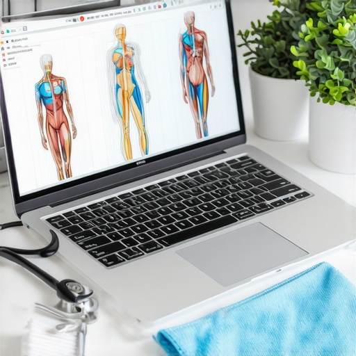 A medical student's desk with a creator laptop being maintained for long-term use.