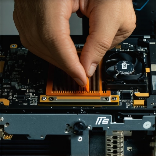 Professional Laptop Thermal Maintenance Technician applying thermal management tools to a high-end creator laptop for better performance.