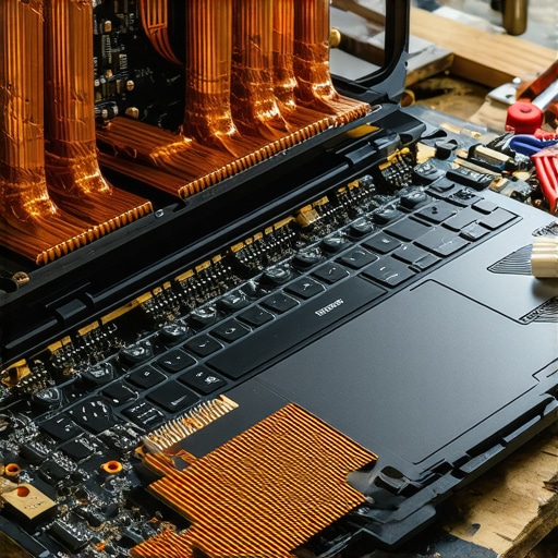 Professional Laptop Thermal Maintenance A technician cleaning the cooling system of a high-end creator laptop to prevent thermal throttling.