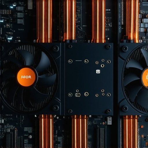 Inside view of laptop cooling fans and heat pipes for 3D rendering