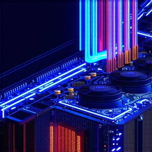Internal view of a high-performance creator laptop cooling system with heat pipes and fans.
