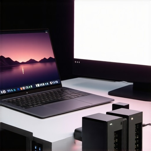 Professional Thunderbolt 4 Studio Setup A professional creator laptop scaling up with Thunderbolt 4 peripherals