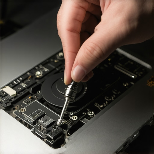 Professional laptop fan cleaning for creator hardware A creator cleaning internal cooling fans of a high-performance laptop to prevent thermal throttling
