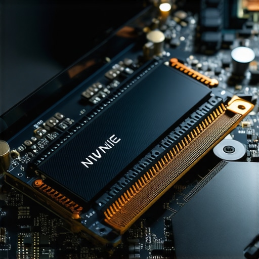 SSD Thermal Management for Content Creation A high-speed SSD with a heat sink inside a professional creator laptop.