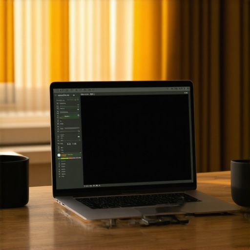 A quiet fanless laptop used for video editing in a home studio environment