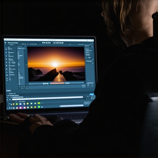 The frustration of hardware bottlenecks in video editing A creator looking at a lagging video editing timeline on a high-end laptop
