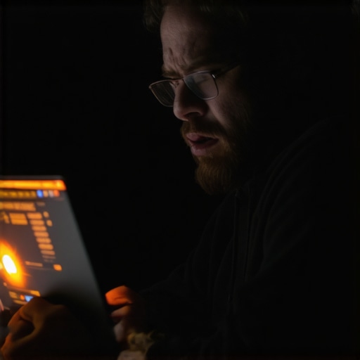 Close up of a creative professional dealing with laptop heat issues during a long video export.