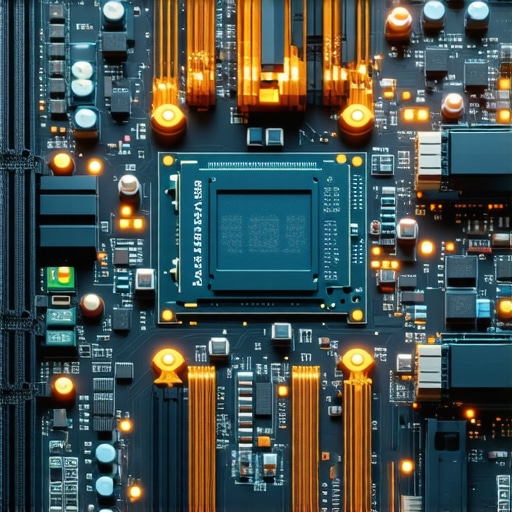 Close-up of a laptop GPU and VRAM modules for video editing performance