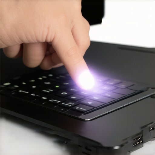 Vetting physical ports on a used mobile workstation Person inspecting ports on a used workstation laptop for damage
