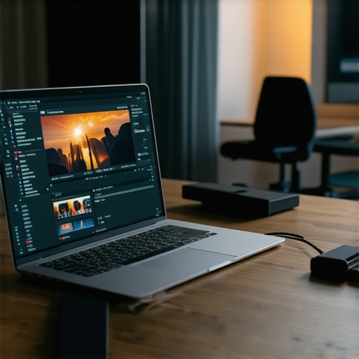 Why power supply matters for editing laptops Editing laptop plugged into power on a professional desk